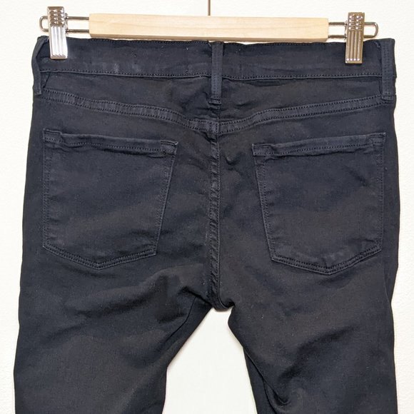 Frame Le Skinny de Jeanne Skinny Mid Rise Jeans Black - Picture 8 of 14
